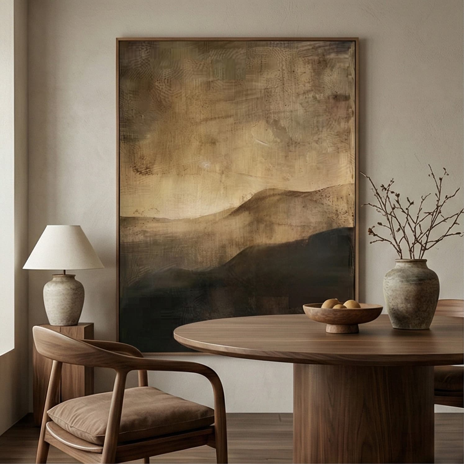 Wabi-Sabi Art | Before Bloom-mountains Minimalist Living Room Wall Decor
