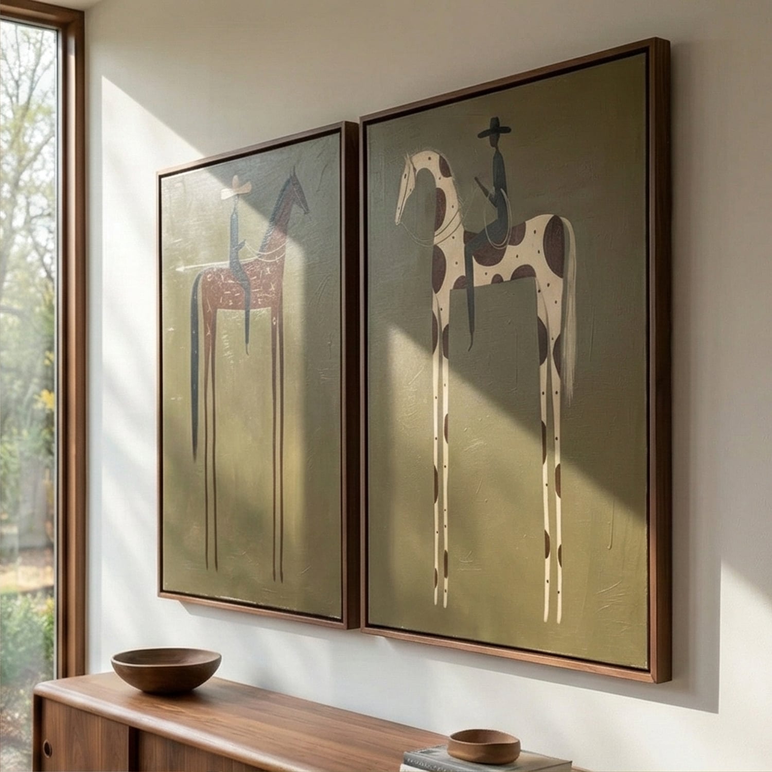 Vintage Americana Art | Desert Companions Western Canvas Wall Decor