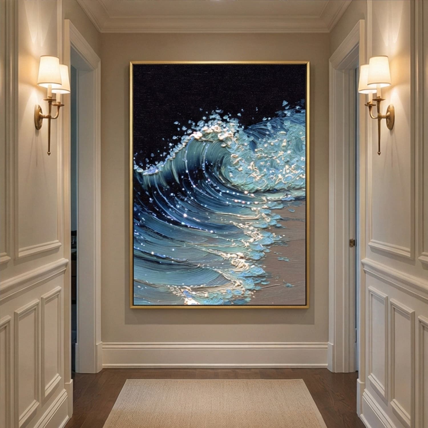 3D-Textured Art | Wave Crest Coastal Textured Wall Art