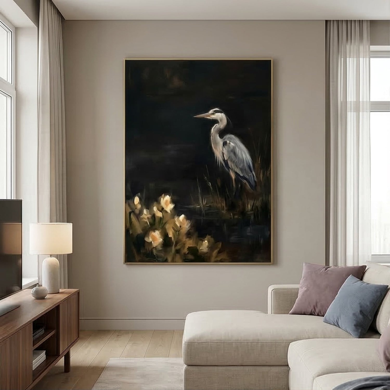 Impressionist Art | Marsh Nocturne Light Filled Bedroom Wall Art