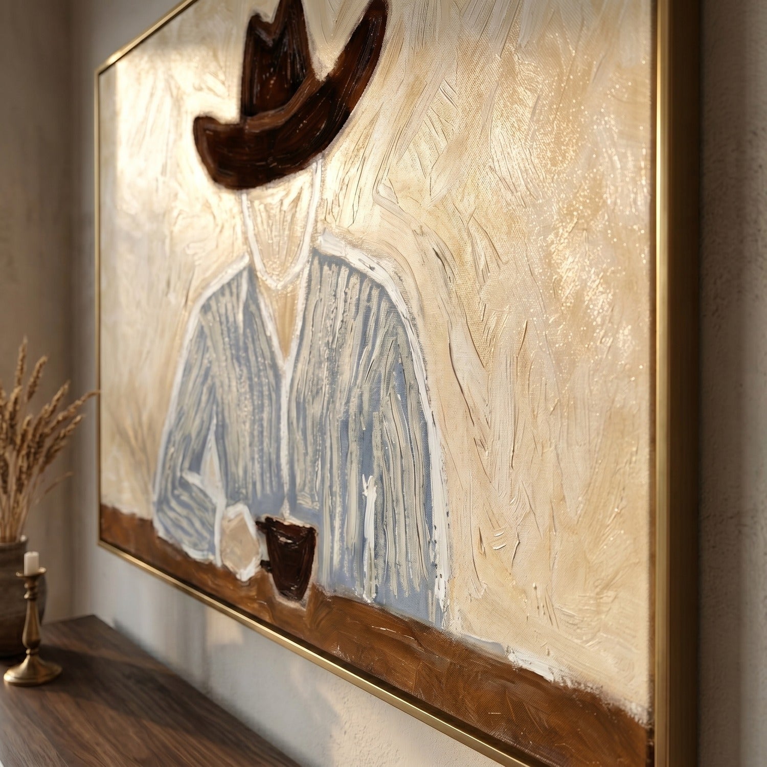 Vintage Americana Art | Morning Solitude Cowboy Western Wall Art