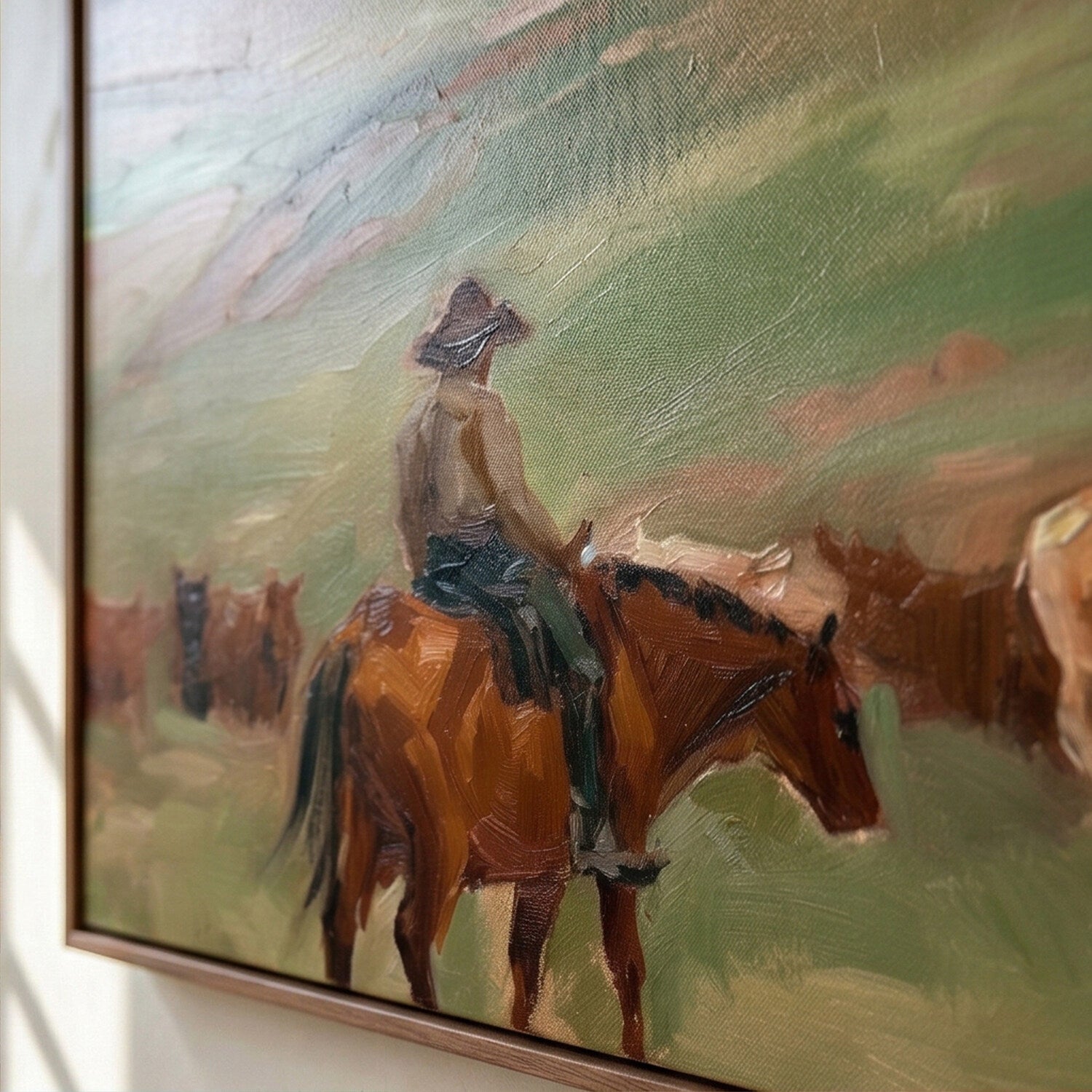 Vintage Americana Art | Prairie Stillness Western Canvas Wall Decor