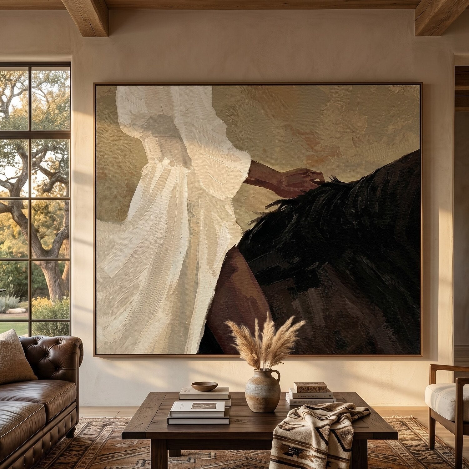 Vintage Americana Art | Quiet Saddle Grace Western Canvas Wall Decor