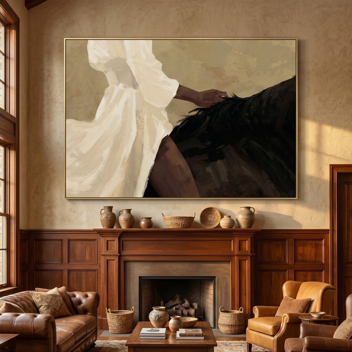 Vintage Americana Art | Quiet Saddle Grace Western Canvas Wall Decor