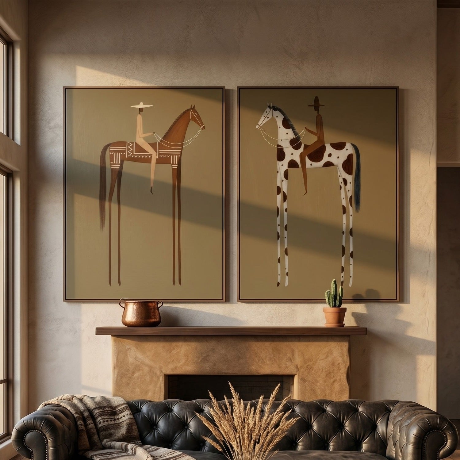 Vintage Americana Art | Silent Journey Western Gallery Wall Decor