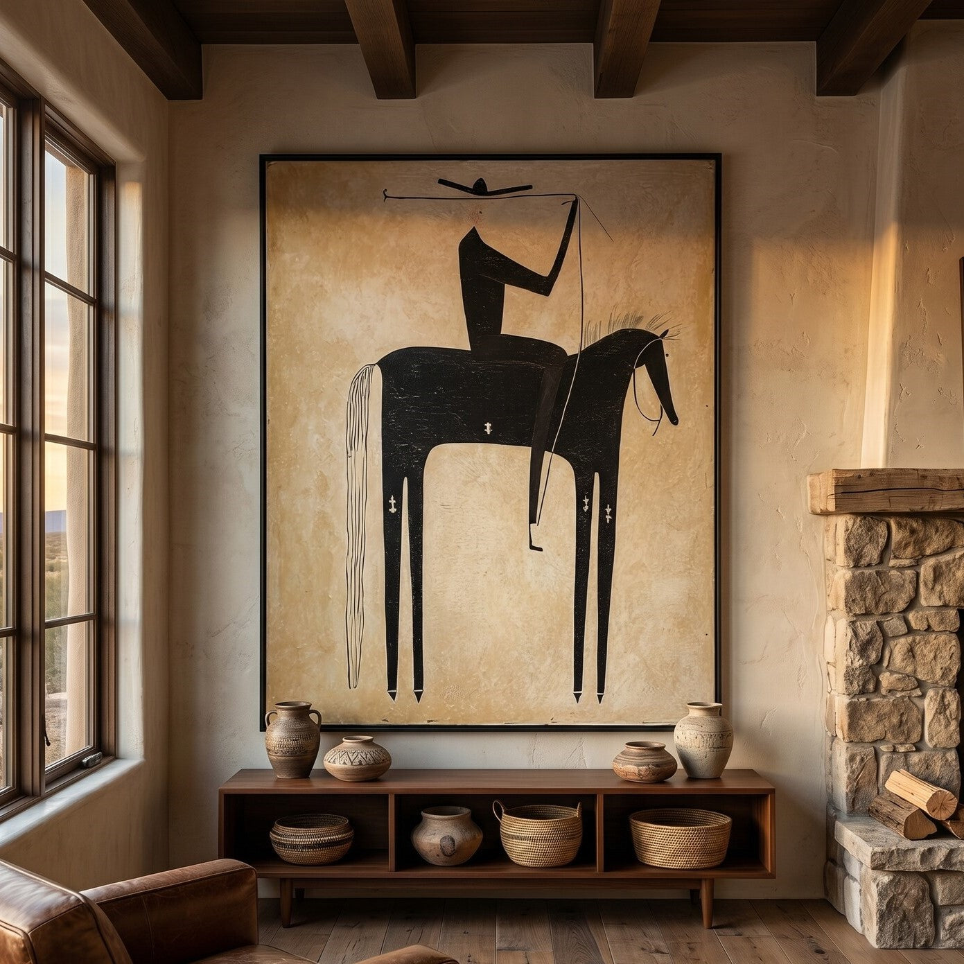 Vintage Americana Art | Silent Sentinel Southwest Home Decor Canvas
