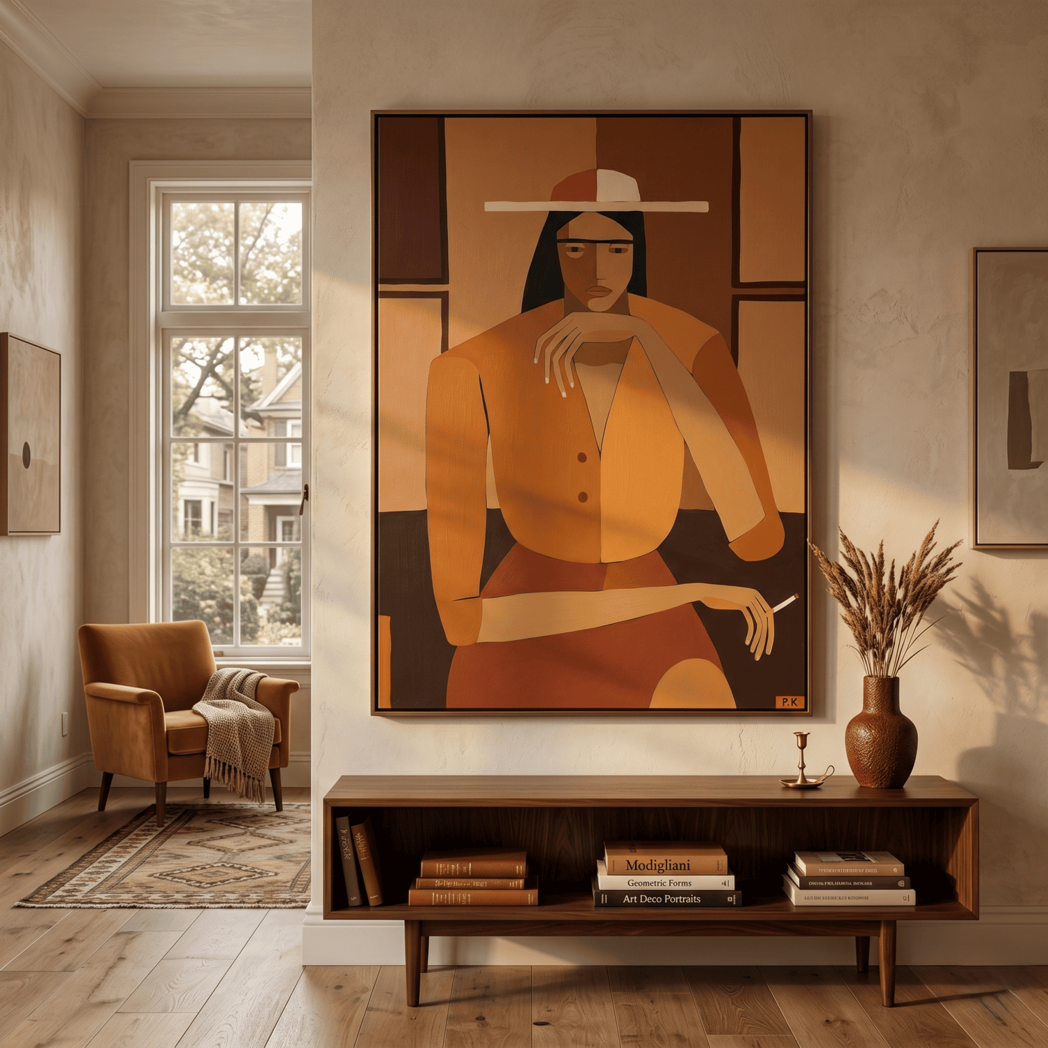 Vintage Americana Art | Solitude at Noon Rustic Living Room Wall Art