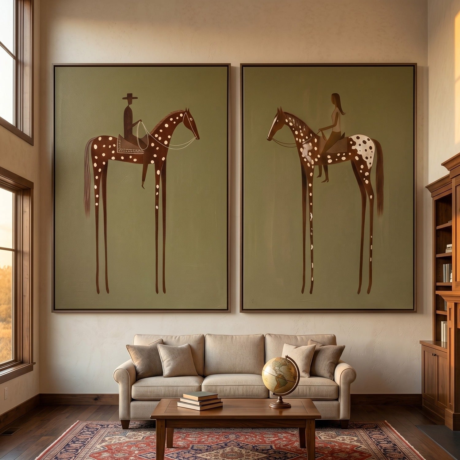 Vintage Americana Art | Spotted Reverie Western Canvas Wall Decor