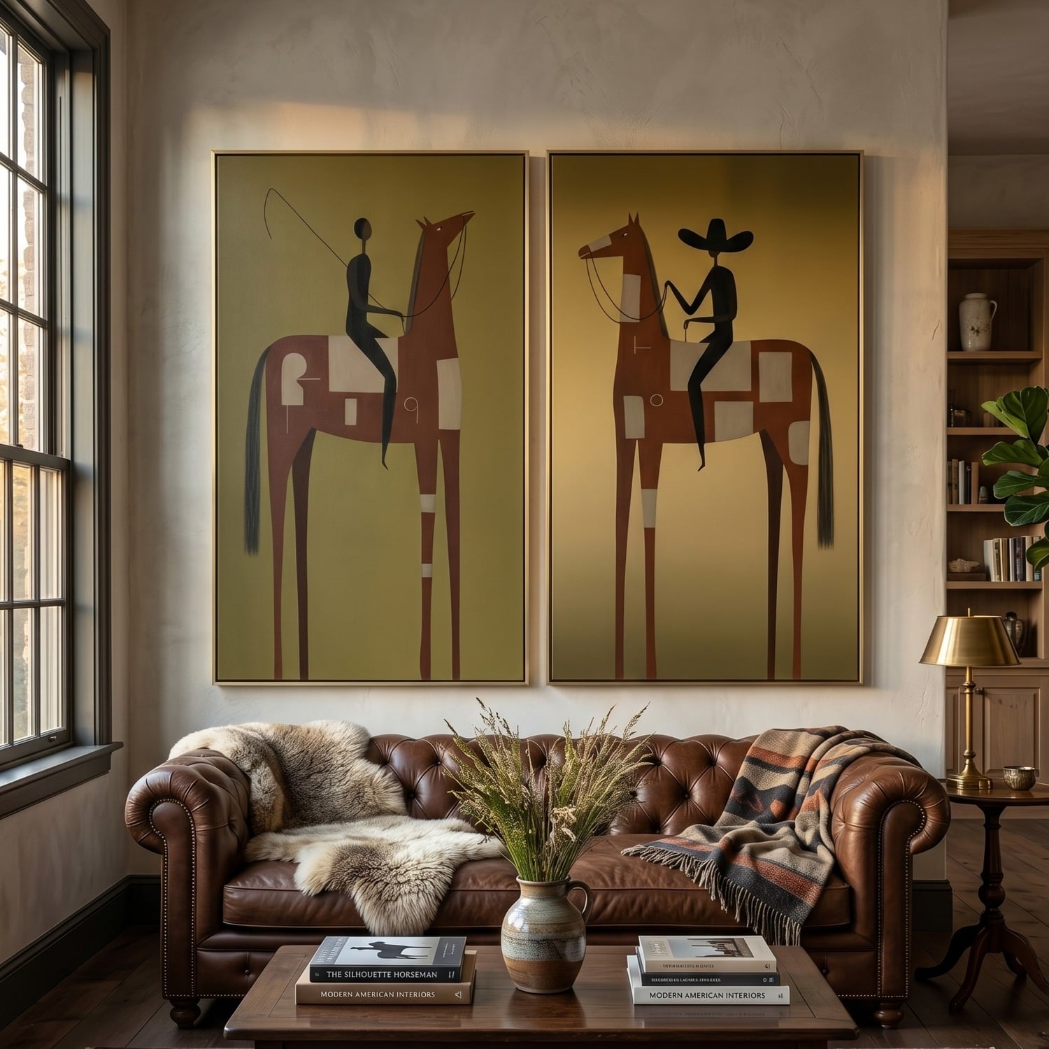 Vintage Americana Art | Steeds Rustic Living Room Wall Art