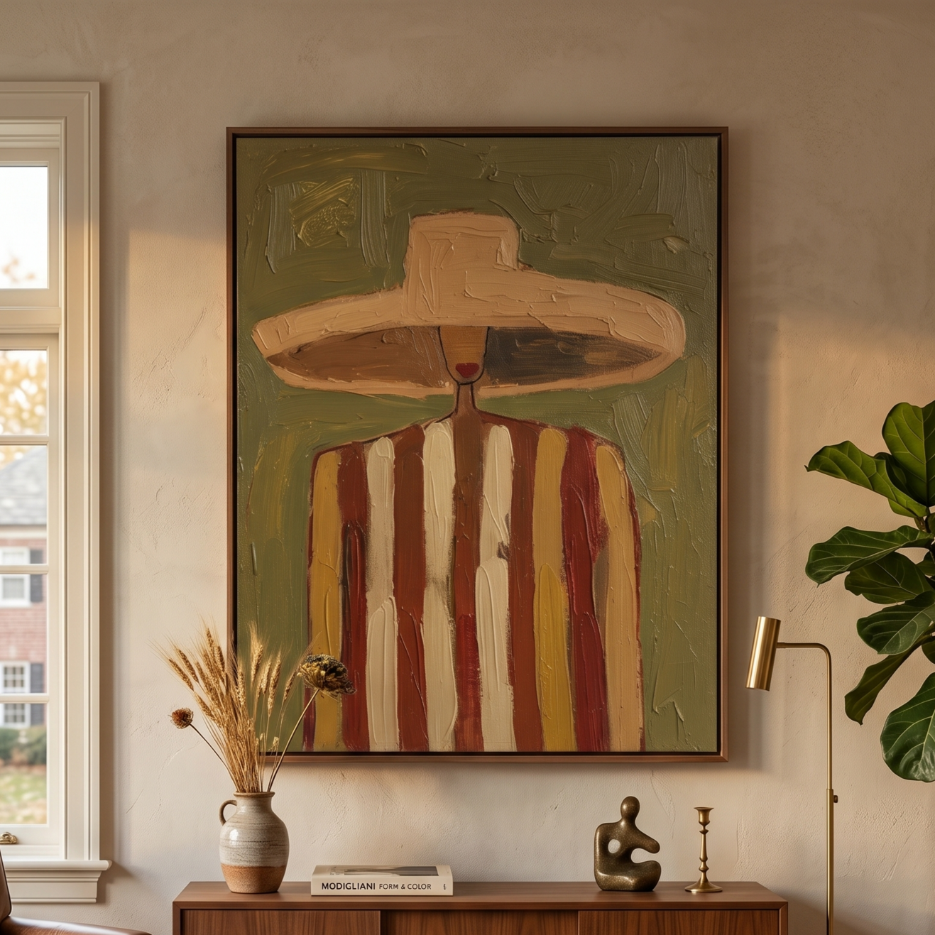 Vintage Americana Art | Voyager in Veridian Haze Southwest Home Decor Canvas