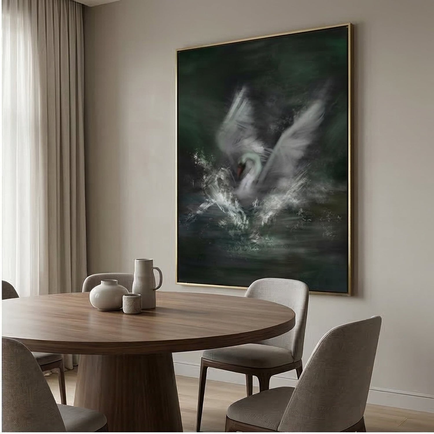 Impressionist Art | White Tempest Light Filled Bedroom Wall Art