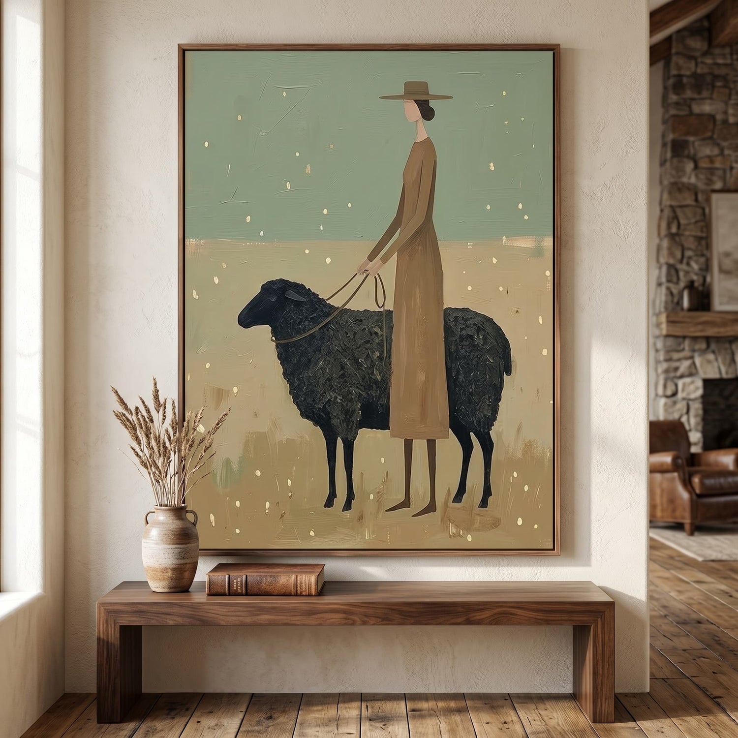 Vintage Americana Art | Silent Pastoral Cowboy Western Wall Art