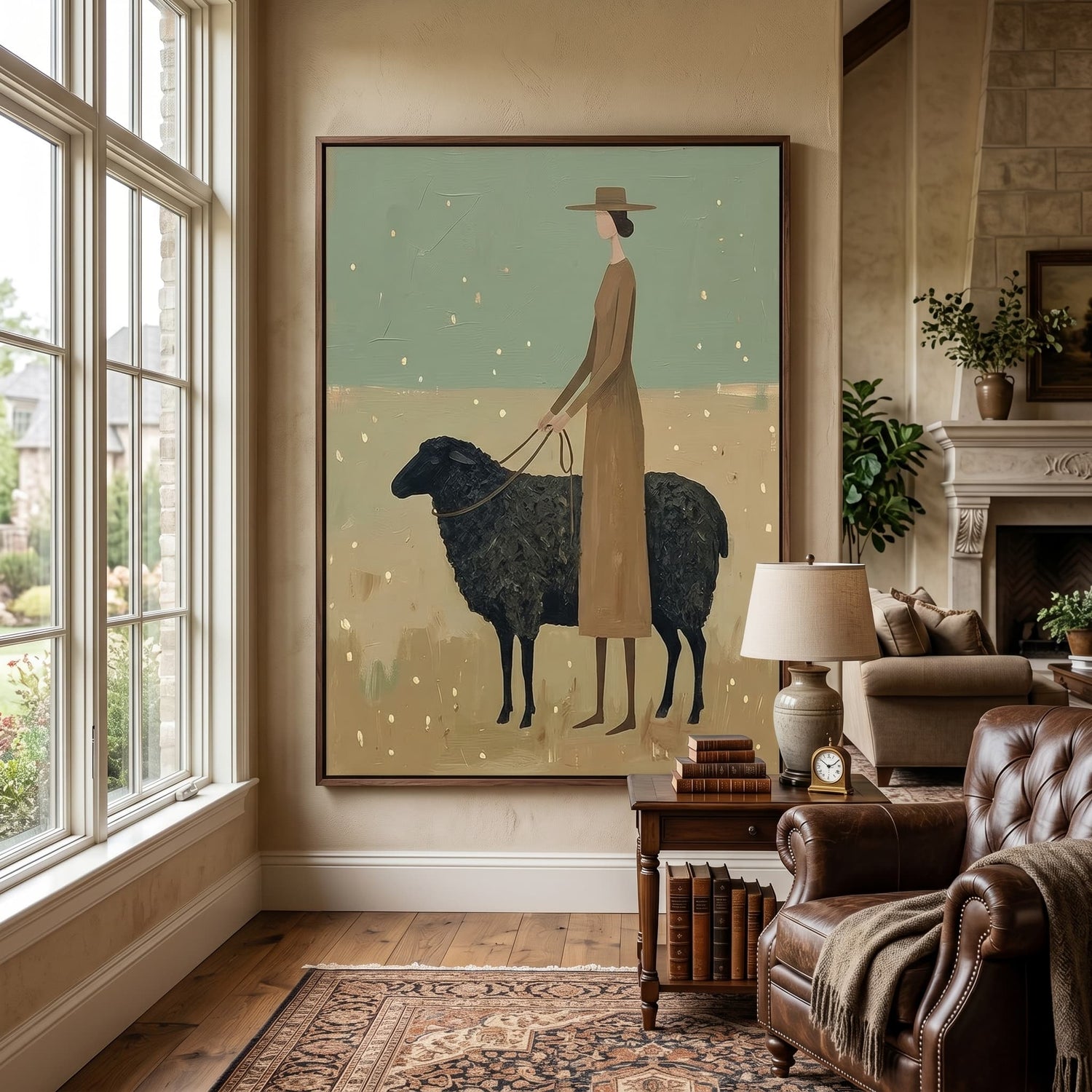 Vintage Americana Art | Silent Pastoral Cowboy Western Wall Art